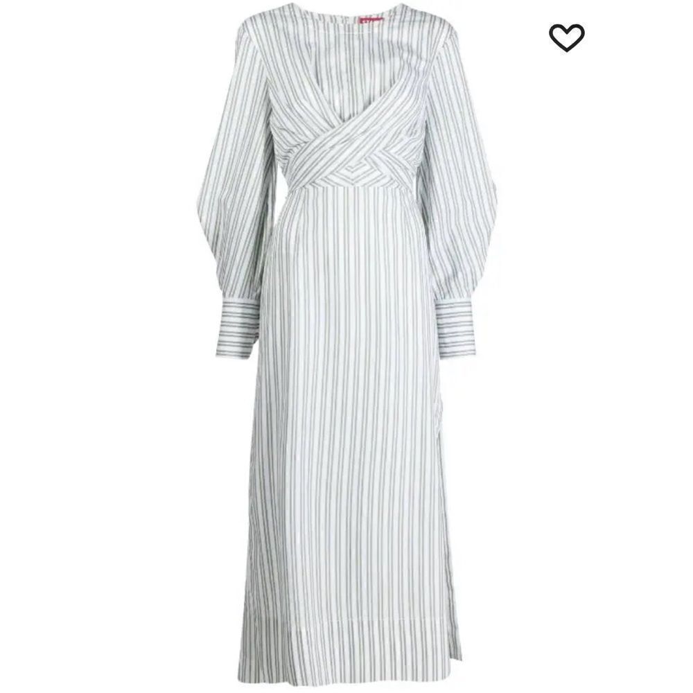 STAUD cut-out stripe shirt dress - Picture 2 of 5